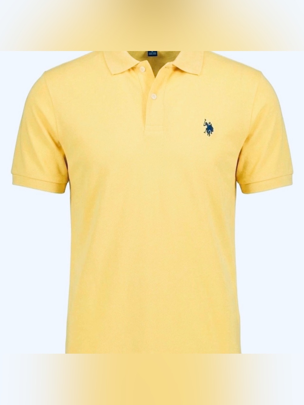 U.S. Polo Assn. Pale Yellow Short-Sleeve Polo with Embroidered Logo